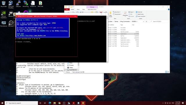 Wing Commander - DOSBox Settings смотреть онлайн