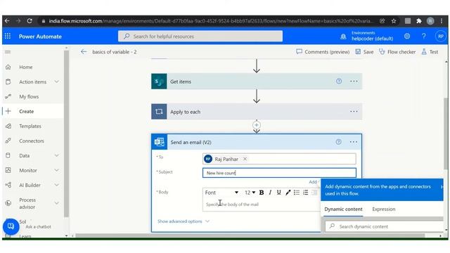 Variables in power automate flow | Initialize variable | append variable | power automate tutorial смотреть онлайн
