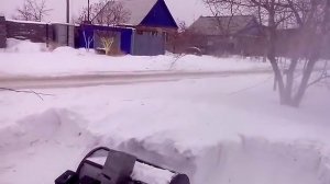 продолжение испытания крота снегоуборщика