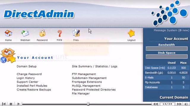 Navigating around in Direct Admin смотреть онлайн