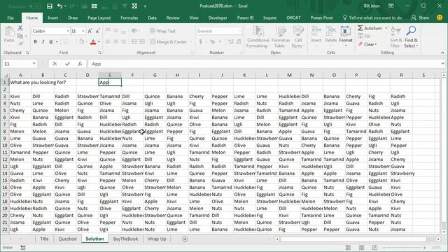 Excel - Type a Name and All Matching Cells Change to Certain Color - Episode 2078 смотреть онлайн