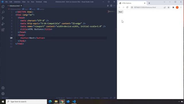 HTML-CSS Tutorial Lesson 8: HTML Buttons смотреть онлайн