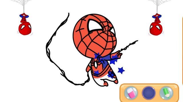 Coloring Spiderman a Marvel Superhero смотреть онлайн