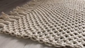 Коврик прикроватный Макраме 105/55см. Подарок на Новый год ?