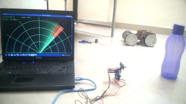 Radar using Arduino & Processing смотреть онлайн