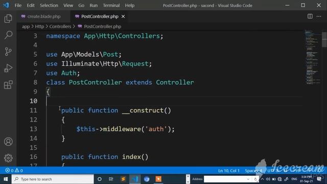 PHP Laravel 8 #039authentication Profile & Controller & One To Many