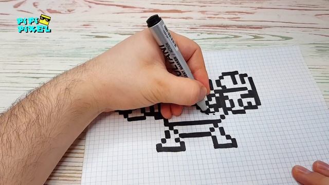 РОБО МАЙК из ИГРЫ BRAWL STARS РИСУНКИ ПО КЛЕТОЧКАМ - PIXEL ART смотреть онлайн
