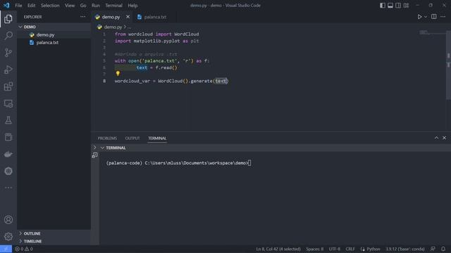 Tutorial Python | Nuvem de Palavras (Wordcloud) usando Python смотреть онлайн