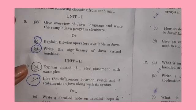 Object oriented programming using java || 3rd sem degree #AU question paper смотреть онлайн