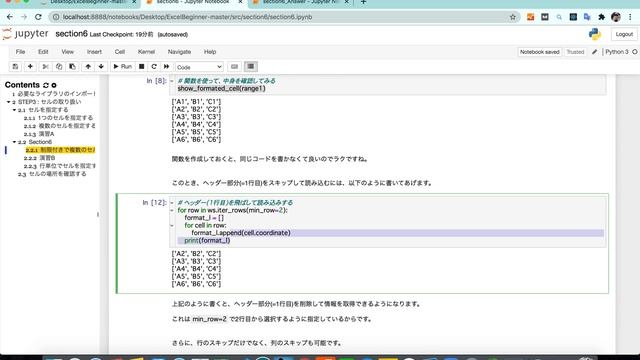 【Python × Excel超入門⑥】細かいExcelセル操作方法を習得しよう！【あと一歩でマスター！】 смотреть онлайн