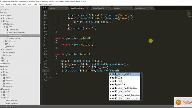 Laravel - Import Excel смотреть онлайн