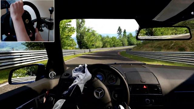 Drifting Mercedes C63 AMG - Assetto Corsa Steering Wheel Drift Gameplay смотреть онлайн
