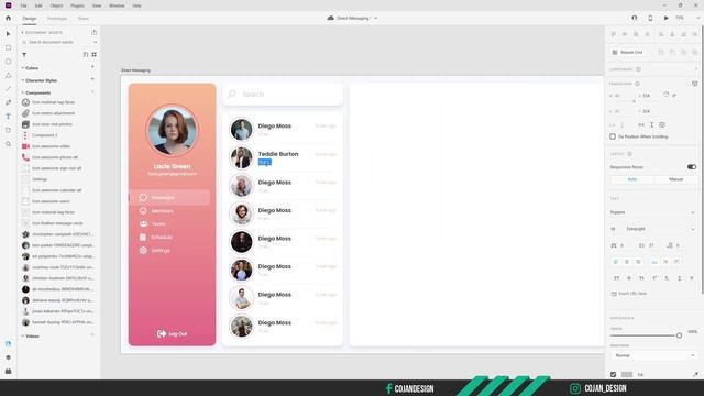 Adobe XD Direct Messaging - Speed Art смотреть онлайн