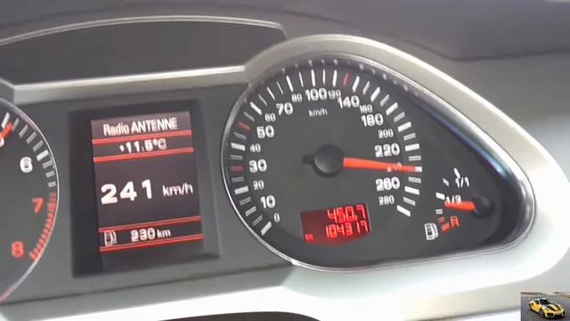 Stock Audi A6 3.2 FSI 278 km/h Top Speed acceleration смотреть онлайн