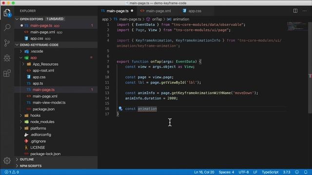 Grab the CSS Animation KEYFRAMES in Your JavaScript Code | NativeScript Tutorial смотреть онлайн