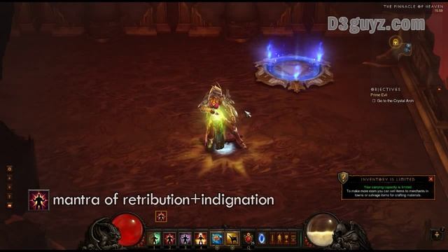 64 Diablo3 Monk skill mantra of retribution indignation смотреть онлайн