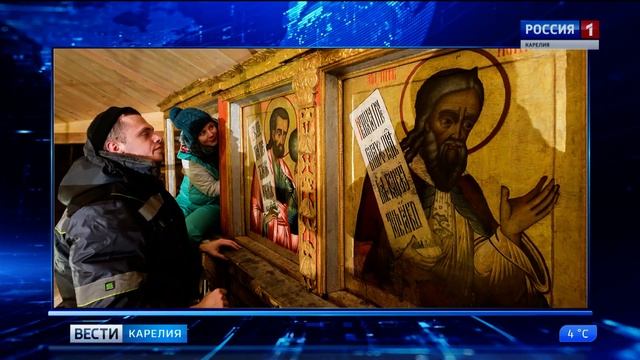 В Переображенской церкви начали устанавливать иконостас смотреть онлайн