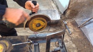 Работа с болгаркой.