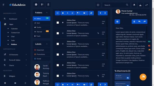 Education Dashboard WebApp Template Bootstrap 5 Admin Templates with LTR Dark смотреть онлайн