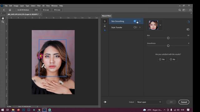 TUTORIAL EDIT SIMPLE NEURAL FILTER , SKIN SMOOTHING (PHOTOSHOP CC 2021) смотреть онлайн