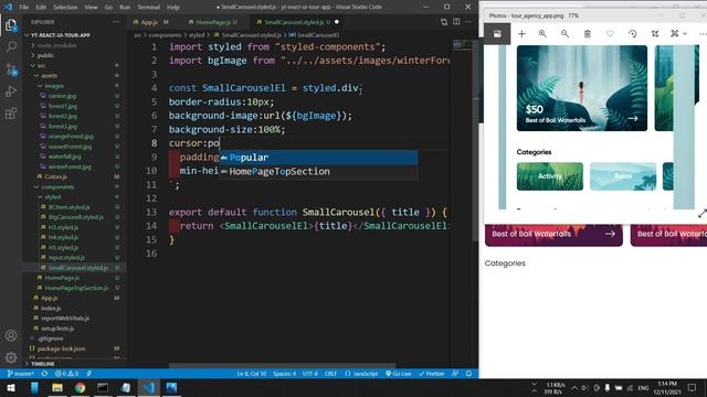 React Styled Components Tutorial, Tour App UI with Animations смотреть онлайн