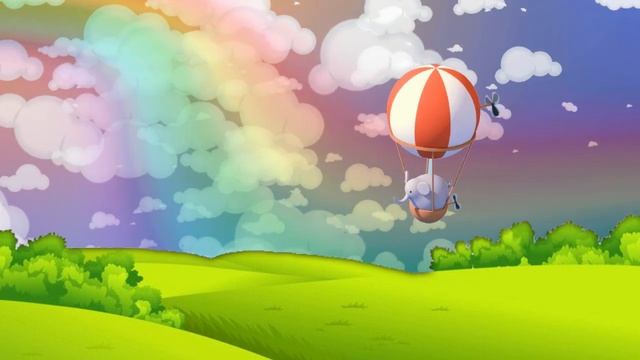 Футаж Фон Слон на воздушном шаре смотреть онлайн