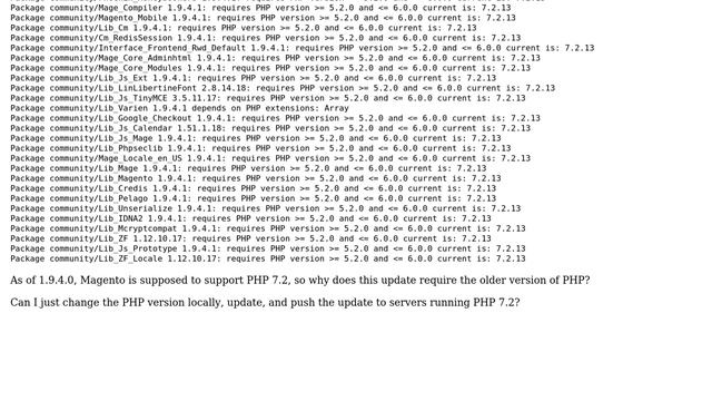 Magento: Errors When Trying To Update To 1.9.4.1 Using Magento Connect with PHP 7.2 смотреть онлайн