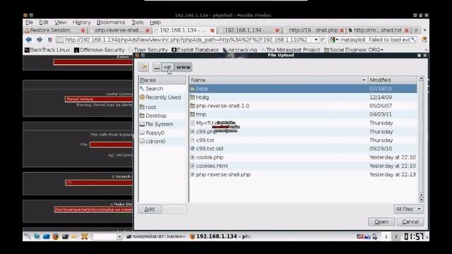 DarkSec - Remote file inclusion using C99 php BackDoor and backtrack apache server смотреть онлайн