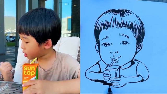 Drawing KIDS / HOW TO REACT #kidsreactions #Howtodraw #drawing #kidsart смотреть онлайн