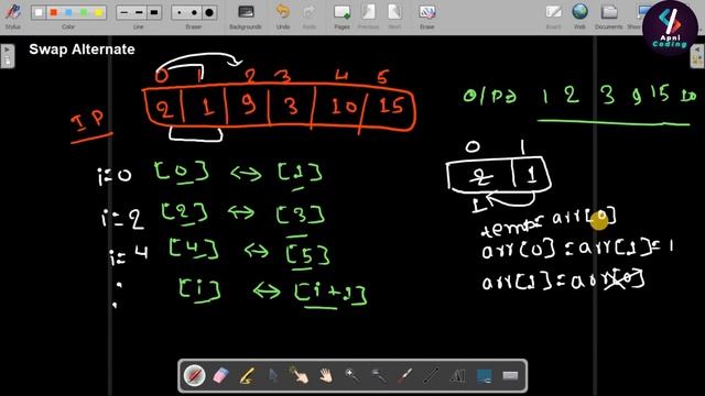 Q39- Swap alternate elements in an array java | Swap alternate in java | Swap elements of an array смотреть онлайн