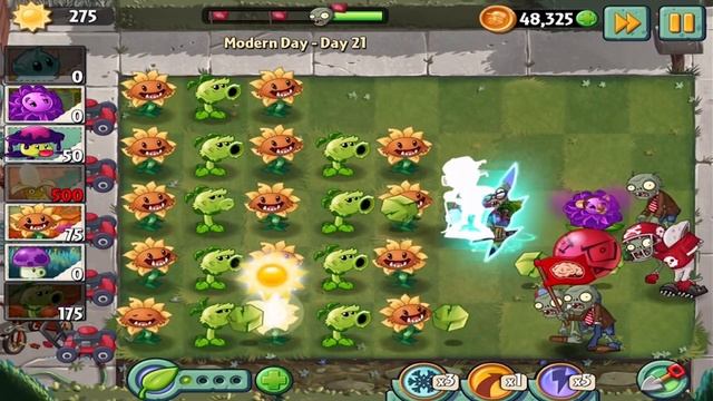 Plants vs Zombies 2: Modern Day - Day 21 Walkthrough смотреть онлайн
