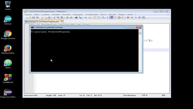 Tutorial de Java - Executando uma aplicação no prompt e no Eclipse IDE смотреть онлайн