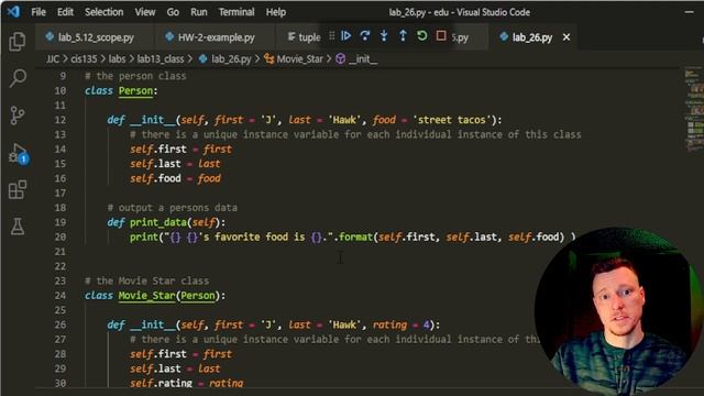 2022-Spring: Intro to Python - Lab 26 - Class Inheritance смотреть онлайн