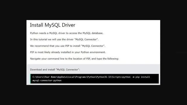 Install MySQL Driver - Python MySQL смотреть онлайн