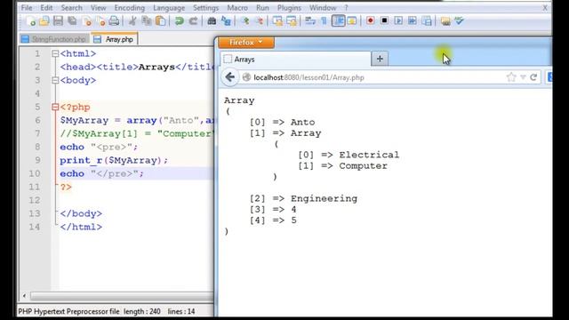 php Tutorials in Tamil Intro Part - 20 Array Part - 3 смотреть онлайн