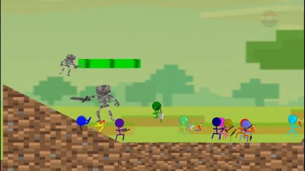 Minecraft Skeleton vs Marble Ragdoll - Algicosathlon - Stickman Survival Race in Algodoo