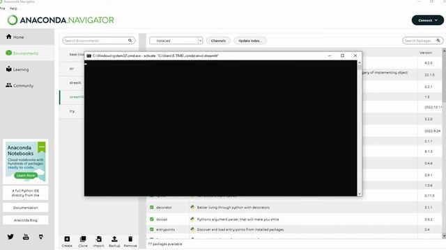 Installing Streamlit via Anaconda navigator | Creating Virtual environment | Part 2 смотреть онлайн