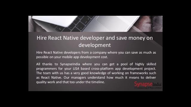 Hire React Native Developer- SynapseIndia смотреть онлайн