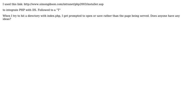 DevOps & SysAdmins: IIS6 And PHP Pages (not Being Served)