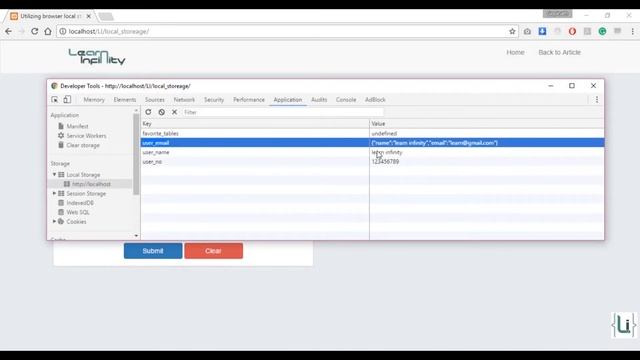 Utilizing browser local storage for client site script in any web application - Learn Infinity смотреть онлайн
