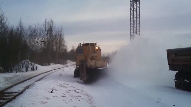 Машины для очистки железнодорожных путей от снега смотреть онлайн