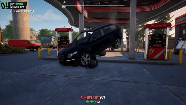 goat simulator 3 A gas station explodes смотреть онлайн