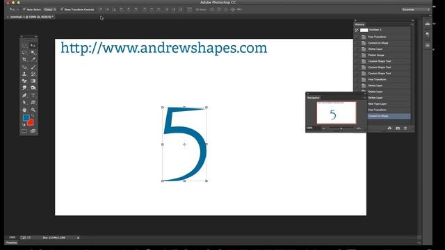 Photoshop CC : Convert fonts / type to custom shapes смотреть онлайн