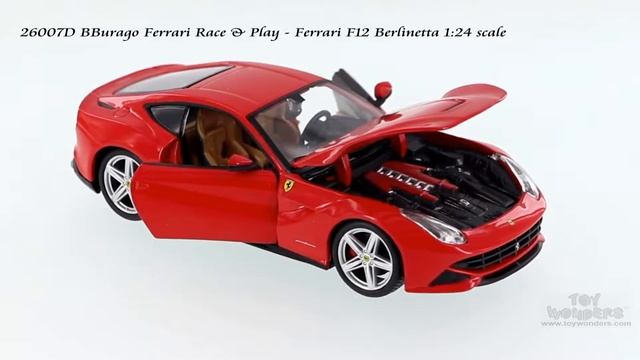 26007D Bburago Race & Play Ferrari F12 1/24 Scale смотреть онлайн