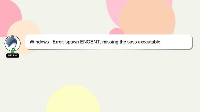 Windows : Error: spawn ENOENT: missing the sass executable смотреть онлайн