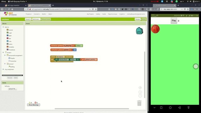 Быстрый обзор MIT AppInventor. Делаем игру "Catch me!" смотреть онлайн