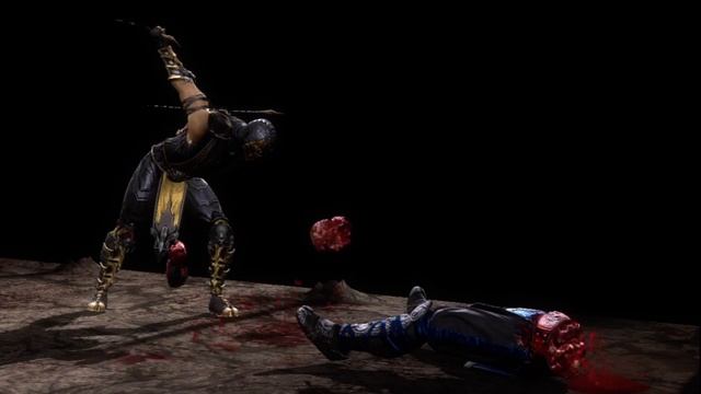 Scorpion's "Split Decision" Fatality (Mortal Kombat 9) смотреть онлайн