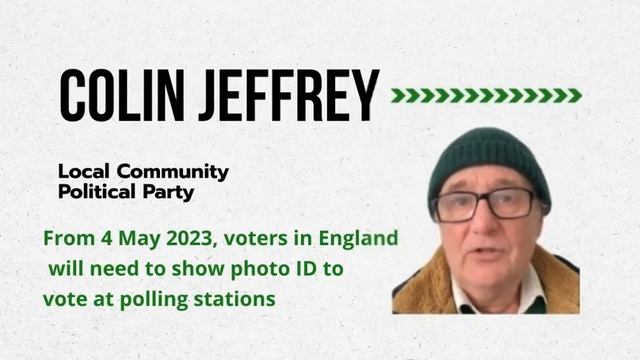 Colin Jeffrey explains you need your photo ID on polling day this year 2023 смотреть онлайн