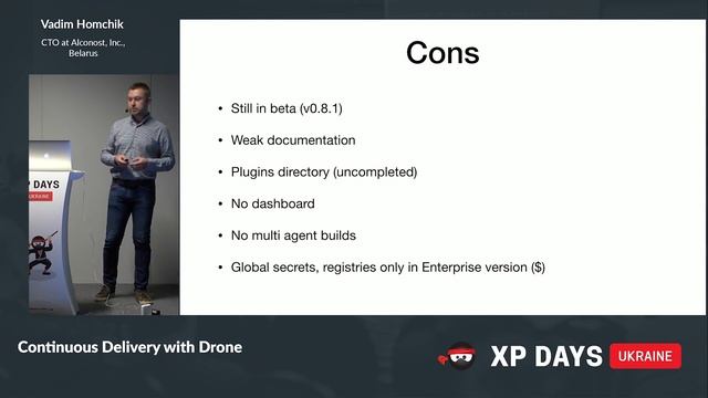 Continuous Delivery with Drone (Vadim Homchik, Belarus) смотреть онлайн