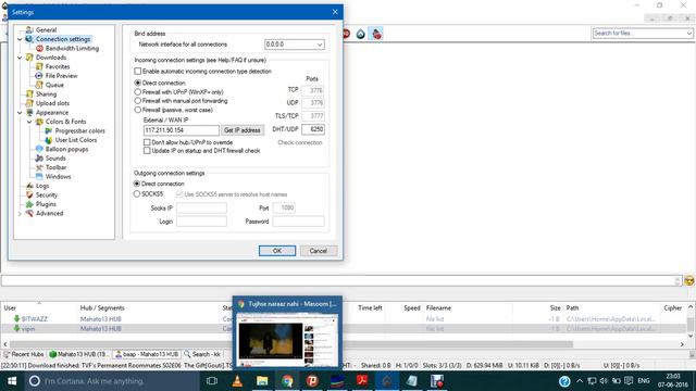 Connection Time Out Problem In Apex Dc++ Solved